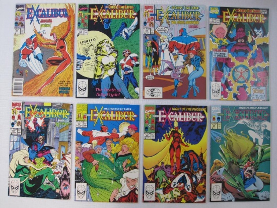 Excalibur, Eight Marvel Comics, Issues No. 20-25, 27-30, Mar-Oct 1990, 14 oz