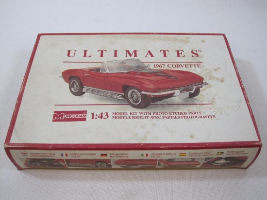 Ultimates 1967 Corvette 427 Convertible Model Kit, 1/43 Scale, 990 Monogram Models Inc #2045, 6 oz