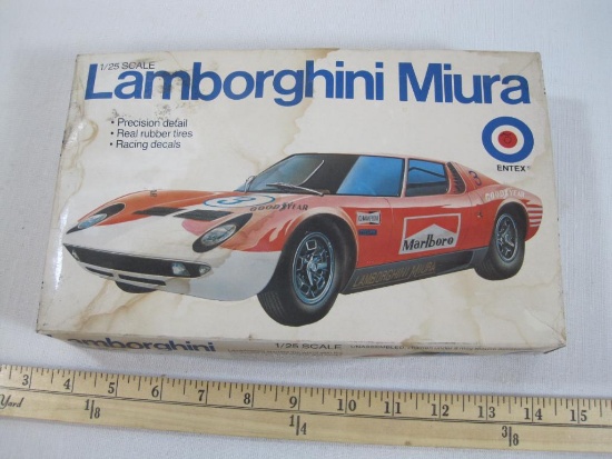 Lamborghini Miura 1/25 Scale Model Kit by Entex 7oz