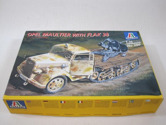 Opel Maultier with Flak 38 Model Kit, 1/35 Scale, 2000 by Italeri S.P.A. No.380, 12 oz