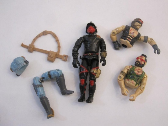 1980s GI Iron Grenadier Figure and Parts, see pictures AS IS, 2 oz