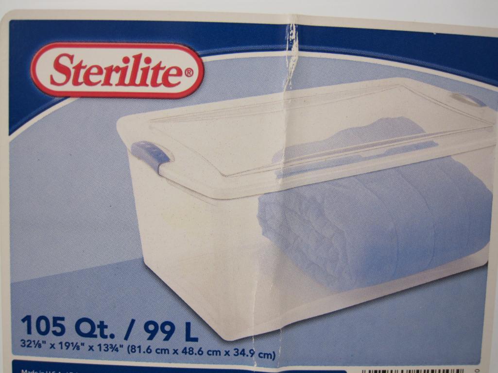 Sterilite Clear Storage Container, 105 Quart with