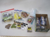Fly Fishing Tying Supplies includes Scissors, Clips, Assorted Hooks, Dubbing, Feathers, Fur and