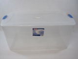Sterilite Clear Storage Tote With Lid, 105 Qt