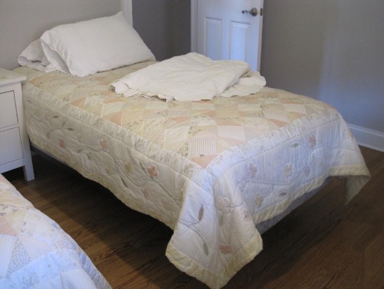 Twin Size Bed Including Mattress and Box Spring