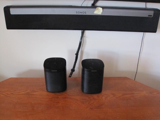Sonos Sound Bar System Includes Mountable Sound Bar For TV and Two Speakers - missing remote