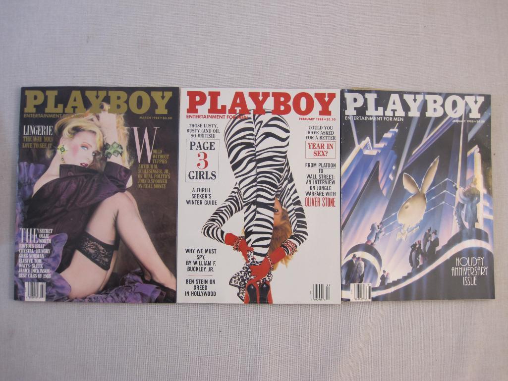 Complete Year of 1988 Playboy Magazines including | Proxibid