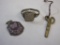 Three Jewelry Items including Sterling Silver Ring (1.8 g), Butterfly Pendant and Intercast