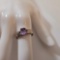 Sterling Silver Ring with Amethyst Gemstone, size 8, 3.0 g