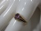 14K Gold Ring with Purple Topaz Gemstone Stone, Size 6, 2.0 g