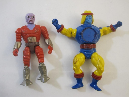 Two Masters of the Universe/Adventures of He-Man Action Figures including Mutant Flogg and Sy-Klone,