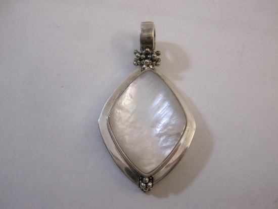 Sterling Silver Michael Dawkins Mother of Pearl Pendant, 17.9 g