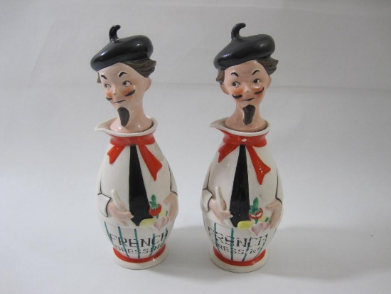 Two Lefton Figural French Dressing Cruets, see pictures for condition AS IS, 1 lb 7 oz
