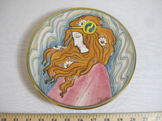 Limited Edition La Belle Femme Series Lily by V. Giziano #2463 Collector Plate with Original Box, 1