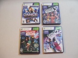 Four XBox 360 Kinect Games including Dance Paradise, 2011, Dance Central, Dance Central 2 and 3,