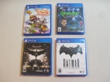 Four PlayStation 4 (PS4) Games including 2 Batman, Arkham Knight, 2015, The Telltale Series, 2016,