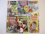 Six Iron Man Comic Books Nos. 197 and 210-214, August 1985-January 1987, 9 oz