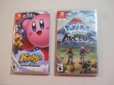 Two Nintendo Switch Games includes Pokemon Legends: Arceus, 2022, Kirby: Star Allies,2018 , 4 oz