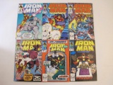 Six Iron Man Comic Books Nos. 245-248, 250 and 257, August 1989-Jun 1990, 10 oz