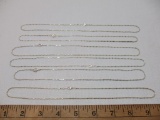 Six Silver Tone Necklaces