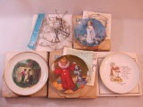 Four Collectible Plates including Tommy the Clown (Reco/Edwin M Knowles), 1973 Mark Twain 