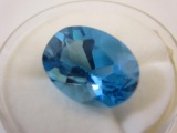 14x10 Blue Topaz Finished Gemstone, Oval