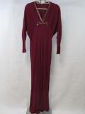 Vintage A-Line Dress with Gold Sequin Accents, measures approximately 32