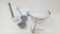 Enamelware Items includes White/Black Colander, Funnel, Ladle Cup, Gray Ladle and Coffee Cup