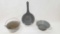 Gray Enamelware Items includes Colander, Cooking Pot and Fry Pan