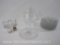 Vintage Imperial Candlewick Glass Sugar and Creamer Set, Salt and Pepper Shakers, Salad Plates and
