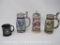 Sports Themed Steins, Gerz Calgary 1988 Olympic Winter Games, Avon Ceramarte Football and Baseball