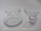 Two Pyrex Baking Dishes with Anchor Hocking Pie Plate and 1 Cup Measuring Cup
