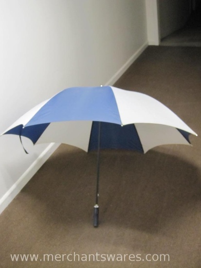 Large Umbrella, Navy and White, approx 60 inches