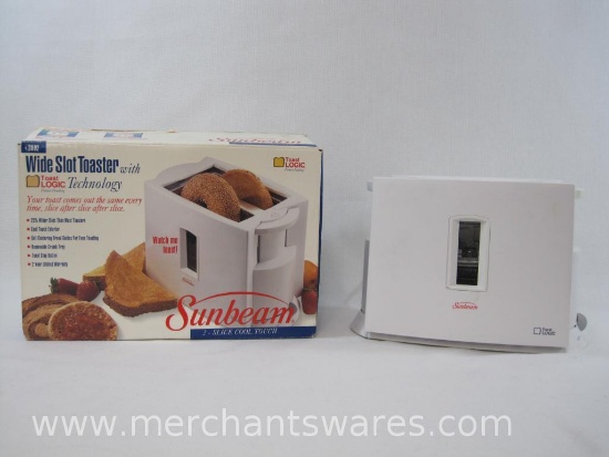 Sunbeam White 2-Slice Cool Touch Wide Slot Toaster with Toast Logic Technology