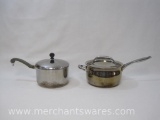 Two Lidded Saucepans includes Kirkland Signature 4 Quart and Faberware JB 3 Quart