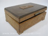 Wooden Box of Sewing Supplies, Music Mechanism Does Not Work, AS IS