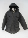 Aberdeen Collection Men's XXL Down Parka with Removable Hood, Dark Gray