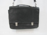 Wilsons Black Leather Multi Compartment Briefcase/Laptop Bag