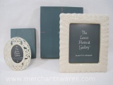 Two Lenox Picture Frames, Wedding Promises Collection 8x10 inch and Renaissance Lace 3.5x5 inch
