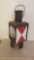 Railroad Signal Shunt Lamp, German Train Lantern with Burner and glass lenses