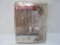Hookless Fabric Shower Curtain and PEVA Liner, Taupe Mini Stripe Jacquard, New in Zip Package