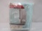 Hookless Fabric Shower Curtain and PEVA Liner, Sea Mist Mini Stripe Jacquard, New in Zip Package