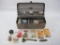 Vintage Poloron Metal Tackle Box with Bernzomatic Propane Torch Head, Solder, Flux Paste, Gas