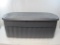 Large Rubbermaid 50 Gallon Storage Container with Lid, DK Grey