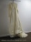 Ivory Lace Overlay Long Sleeve Wedding Gown, Worn March 17, 1973