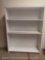 White Bookshelf with Adjustable Shelves, approx 38