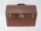 Vintage Pet Carrier, Red/Black Houndstooth Pattern