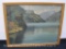 Wood Framed Lakeside Cabin Wall Art, approx 12 x 15 inches