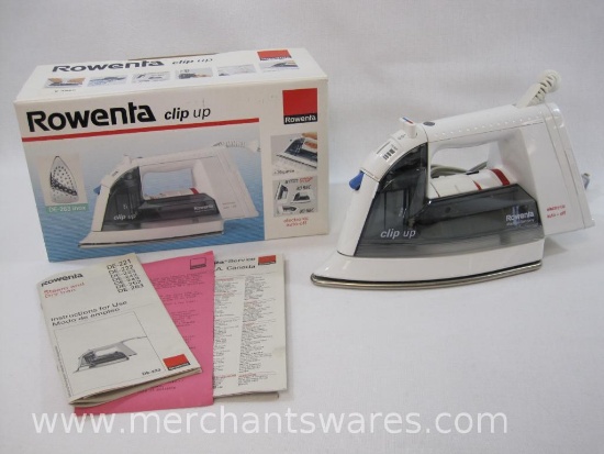 Rowenta Clip Up Steam and Dry Iron, DE-263 Inox, New in Box