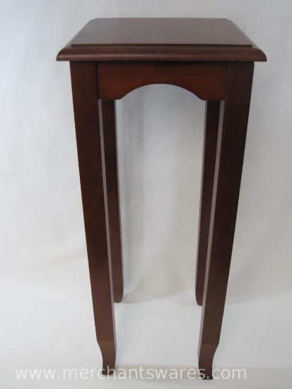 Wood Square Accent Table, 12 x 12 inches, approx 31 inches Tall